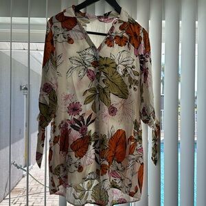 Lightweight flowy Cupshe floral dress Sz L